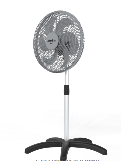 Ventilador Domina Oscilante Coluna 50 Cm 127 V Prata