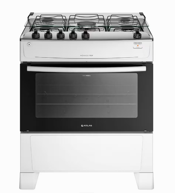Fogao Gas Atlas 5Q Monaco Top Bco