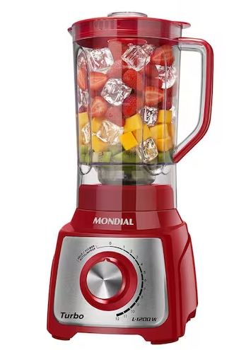 Liquidificador Mondial L-1200 Ri Vermelho/Inox127v/60Hz 1200