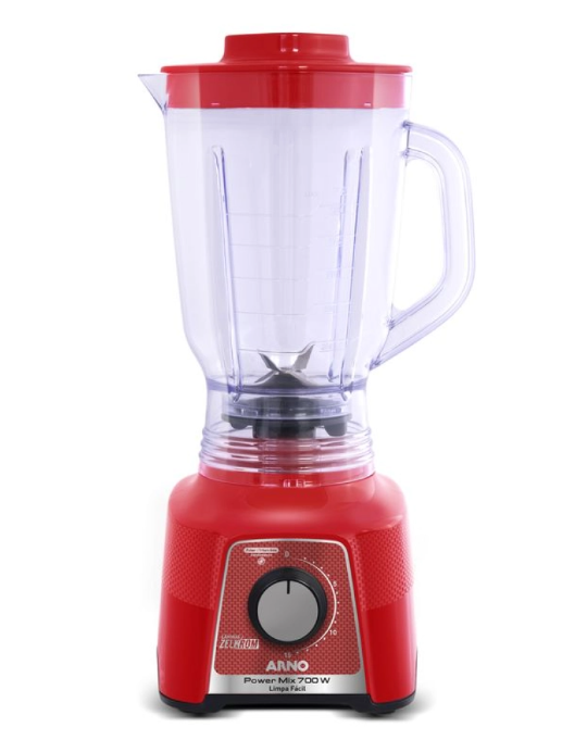Liquidificador Arno Power Mix Vermelho Limpa Facil 700W 15Vel 2720017