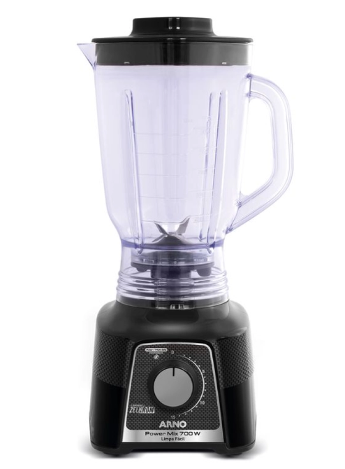 Liquidificador Arno Power Mix Preto Limpa Facil 700W 15Vel Lq33 Pr