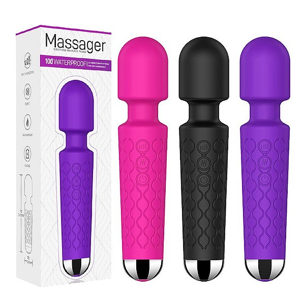 Bullet Varinha Mágica Massageador com 20 Vibrações Youvibe Impermeável Recarregável