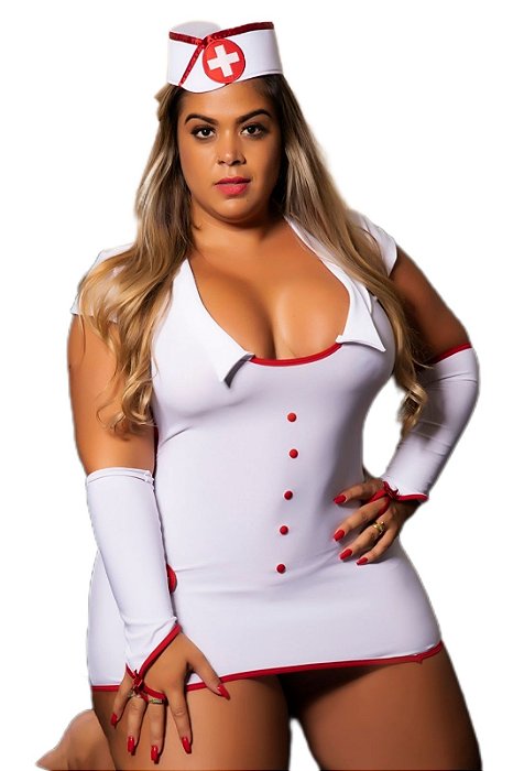 Fantasia de Enfermeira Plus Size persefone