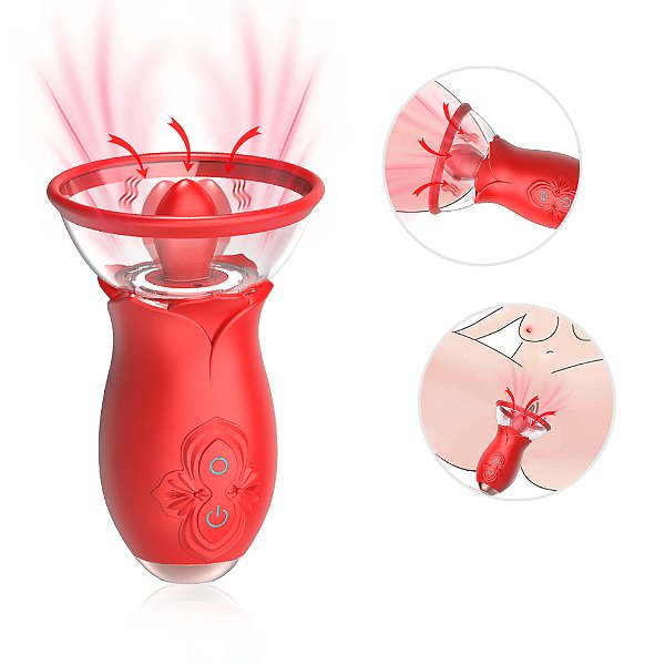 Vibrador De Língua, Vibração E Sucção 3 Tipos Sucção