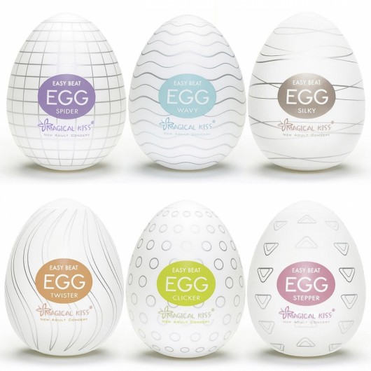 Masturbador Ovo Egg Magical Kiss Masturbador Masculino Com 6 Ovos