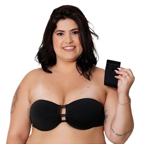 Sutiã Plus Size Tomara Que Caia Com Bojo + Extensor de Tamanho