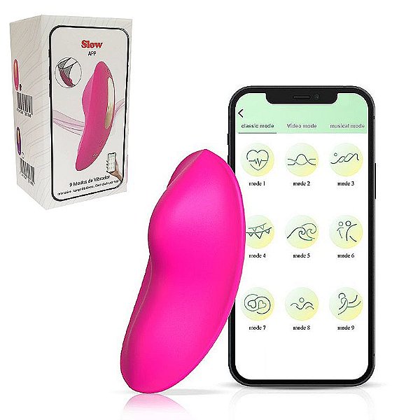 Vibrador De Calcinha Por App Slow Vibratória 9 modos de Vibrações - via aplicativo