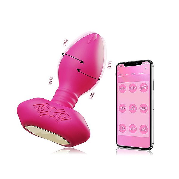 Plug Anal Giratório Com Vibro Por Aplicativo E Com Controle