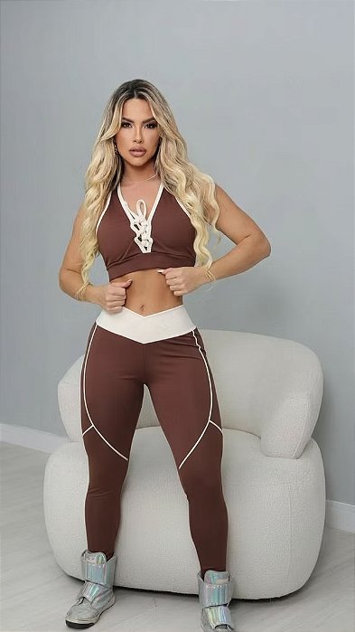 Conjunto Academia Feminino Fitness Top Bojo Legging Viral 1