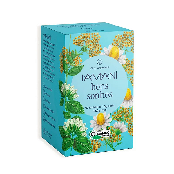 Chá Orgânico Funcional Iamaní  Bons Sonhos 15 sachês