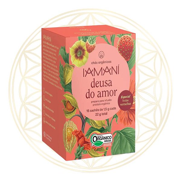 Chá Orgânico Iamaní Deusa do Amor Frutas Vermelhas 15 sachês