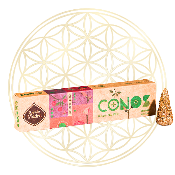 Incenso Sagrada Madre Cone Patchouli e Palo Santo