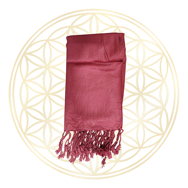 Pashmina | Echarpe | Cashmere Indiana Lisa 100% Viscose - Bordô