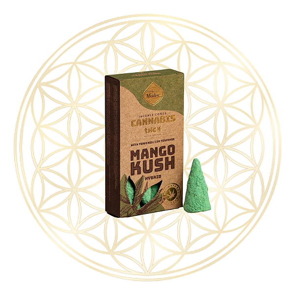 Incenso Sagrada Madre Cone Linha Cannabis Mango Kush