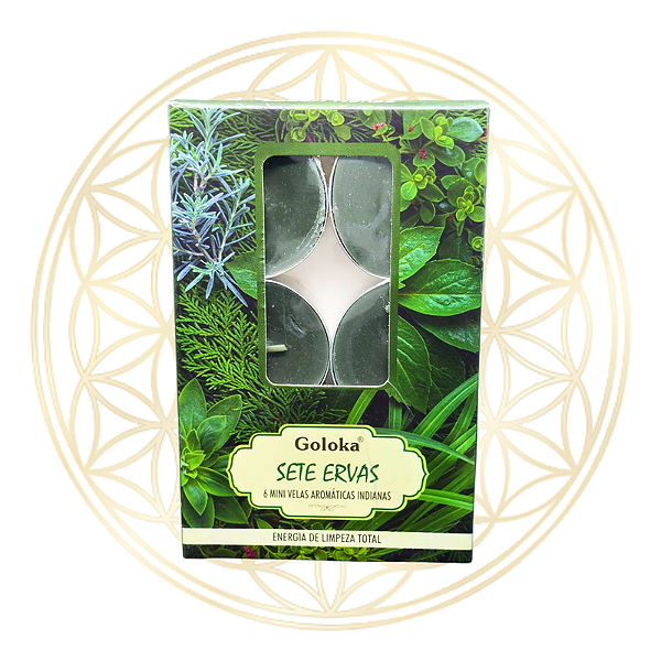 Vela Aromática P/ Rechaud Indiana Goloka - 7 ERVAS