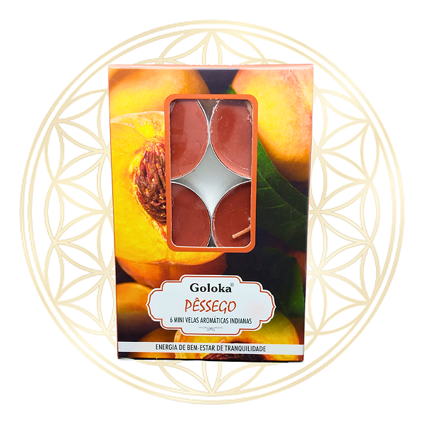 Vela Aromática P/ Rechaud Indiana Goloka - PÊSSEGO