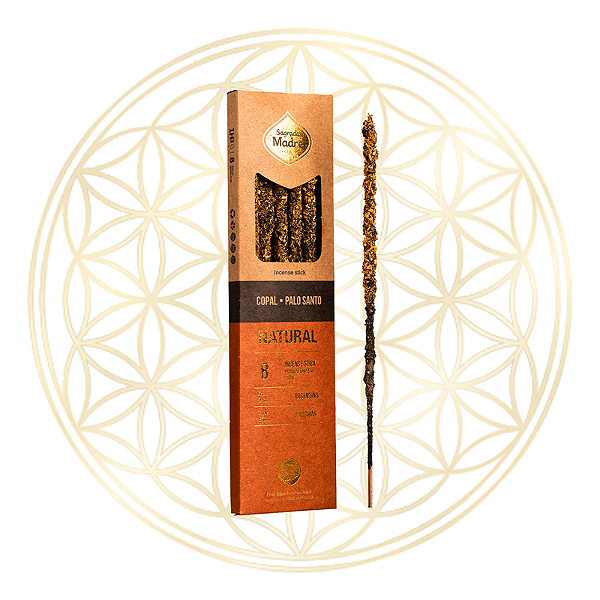 Incenso Sagrada Madre Vareta Linha Dois Aromas Natural - Copal e Palo Santo