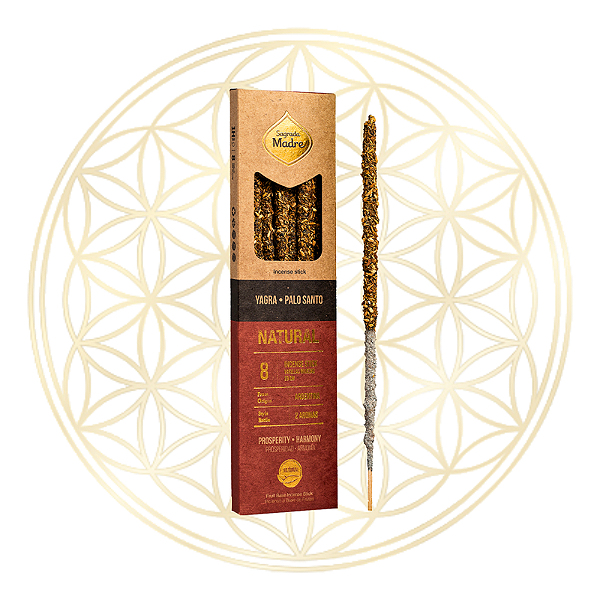 Incenso Sagrada Madre Vareta Linha Dois Aromas Natural - Yagra e Palo Santo