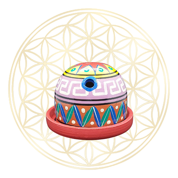 Incensário Peruano P/ Bombitas | Ervas | Resinas - VERMELHO