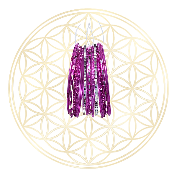 Kit com 7 Pulseiras Tradicional Indiana - Magenta