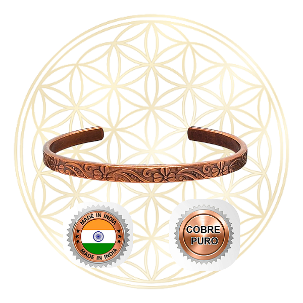 Bracelete de Cobre Ajustável FLUIR - CLOVE