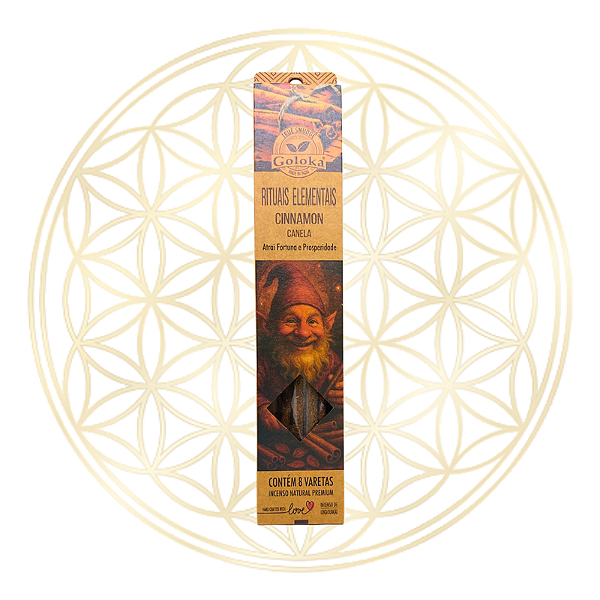 Incenso Goloka Vareta Linha Rituais Elementais - CANELA