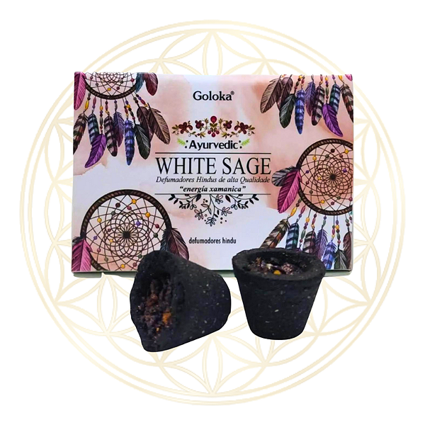 Defumador Goloka Hindu - WHITE SAGE | SÁLVIA BRANCA