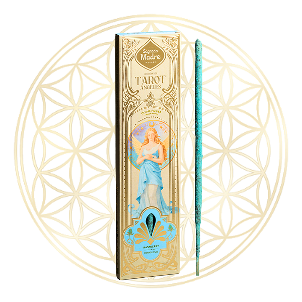 Incenso Sagrada Madre Vareta Linha Tarot Anjos - Poder Divino (Framboesa)