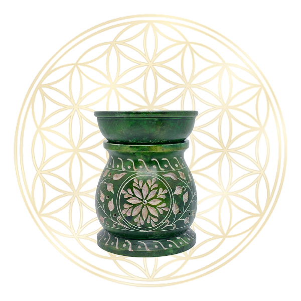 Rechaud Indiano de Pedra Sabão G - Verde