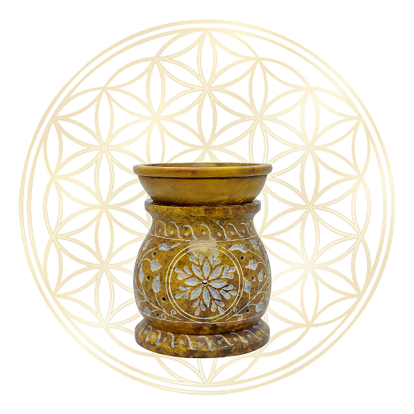 Rechaud Indiano de Pedra Sabão G - Amarelo