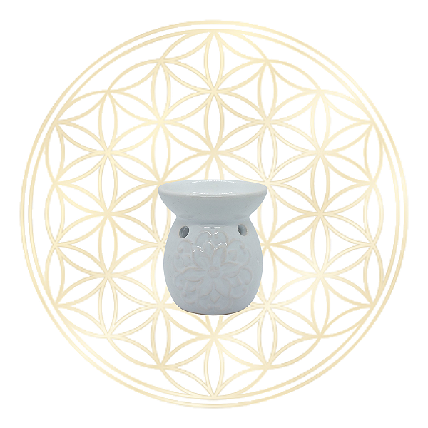 Rechaud e Aromatizador de Porcelana Esmaltada P - Branco