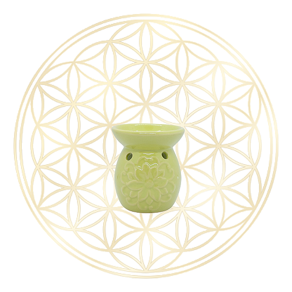 Rechaud e Aromatizador de Porcelana Esmaltada P - Verde