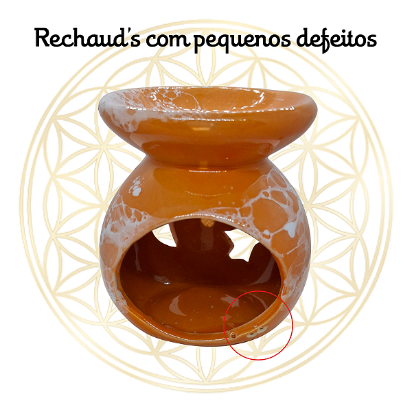 Rechaud e Aromatizador de Porcelana Esmaltada - Laranja PEQUENOS DEFEITOS