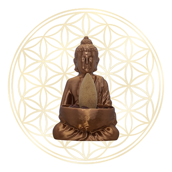 Estátua Buda Zen com Tigela - Cobre