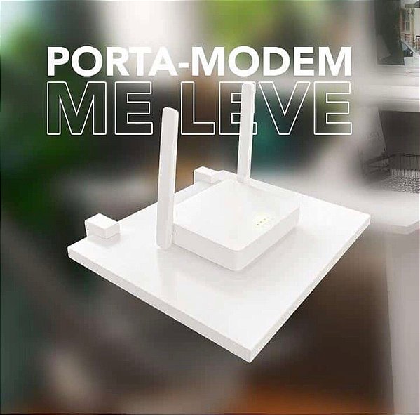Prateleira Decorativa Porta Modem em Mdf - Branco 20x24 cm, PRAT.K