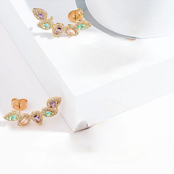 Brinco ear cuff gotas