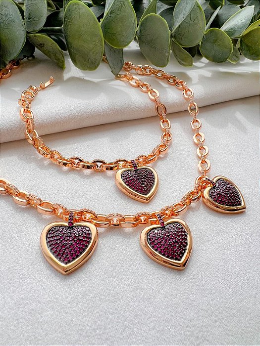 Pulseira elos coração