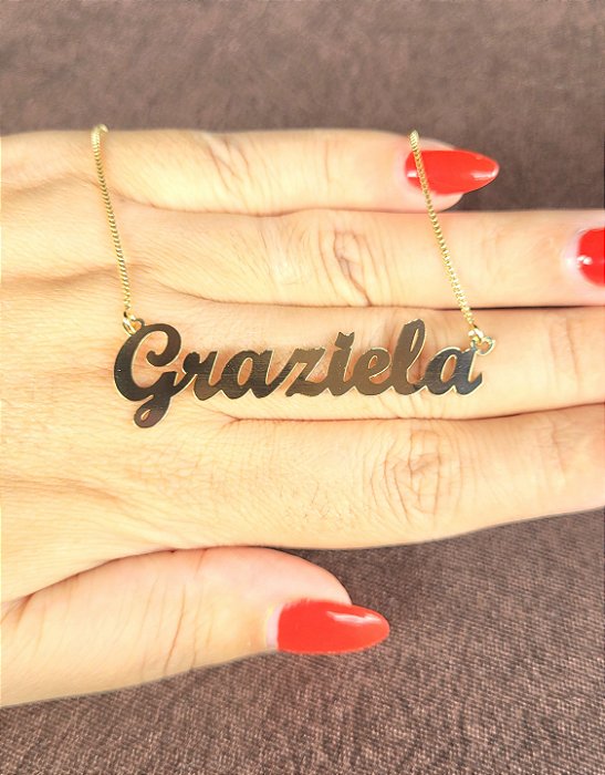 Colar personalizado com nome Graziela