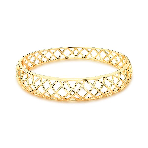 Bracelete Abaulado Trabalhado Vazado