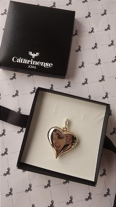 Pingente Coração Grande com Micro Zirconias