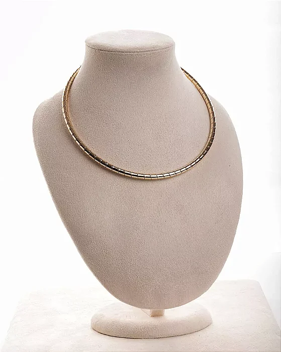 Colar aro choker maximlista bali ouro