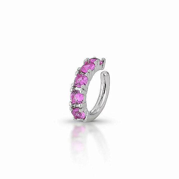 Piercing fake cravejado luxo pink