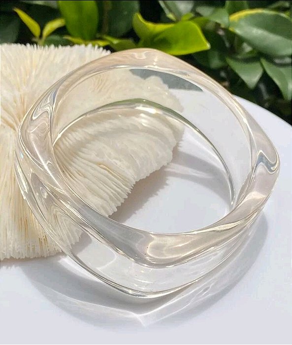 Bracelete Transparente Quadrado