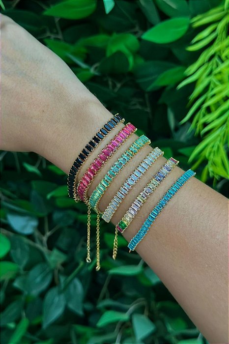 Pulseira Zircônia Baguete