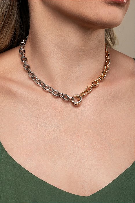 Colar Elos Redondos  Mistura De Banho