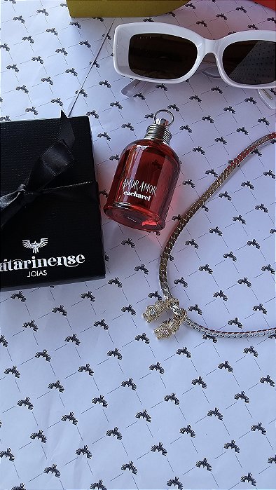 Kit Pingente Casal com Corrente Grummet Laminada