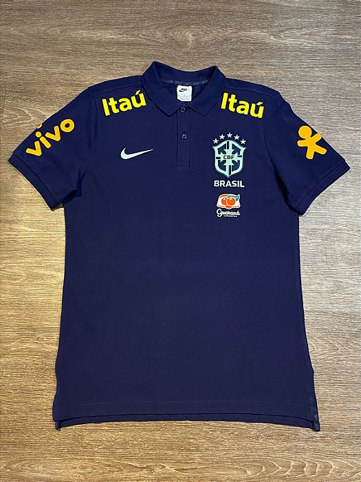 Camiseta Polo Nike Sportswear Seleção Brasileira Azul - Lnk Multimarcas