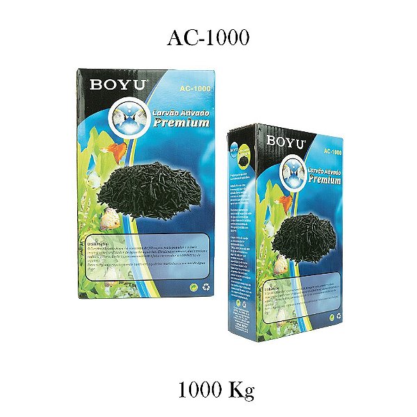 CARVAO ATIVADO PREMIUM BOYU PELETIZADO 1KG AC-1000