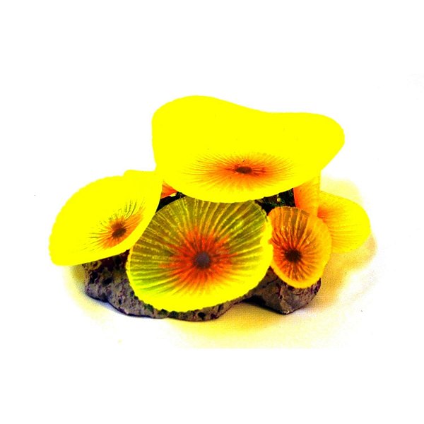 ENFEITE DE SILICONE SOMA CORAL MUSHROOM GIANT AMARELO