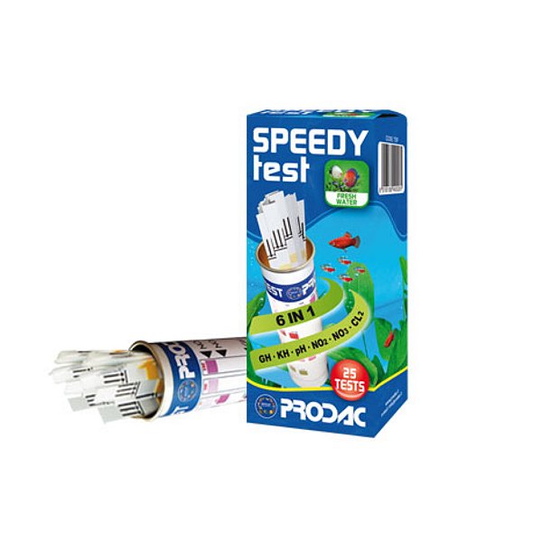 TESTE PRODAC SPEEDY (NO3, N02, GH, KH, CL2, PH, CO2)  50 TESTES - DOCE